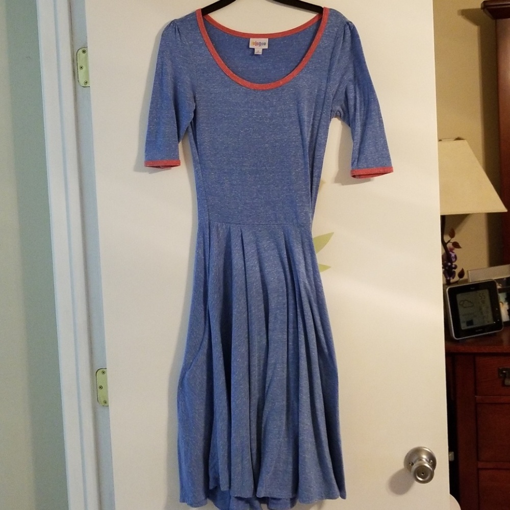 LuLaRoe Heathered Blue Nicole